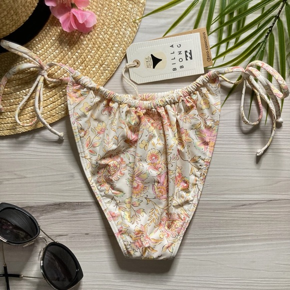 Billabong 🌸 Skimpy Floral Tie Side Hike Bikini Bottoms - Picture 9 of 16